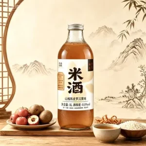 Low Alcohol Fruit Juice Rice Wine with Hawthorn Tangerine Peel Monk Fruit Drink for Home Party Gathering