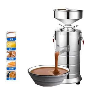 Low Noise Automatic Small Grind Sesame Maker Tahini Peanut Butter Hazelnut Cocoa Bean Make Colloid Mill Nut Grinding Machine