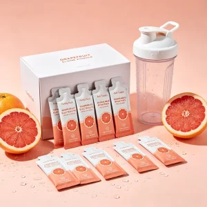 Low Sugar Grapefruit Electrolyte Drink Powder Daily Electrolyte Balance Citrus Fruit Supplement Powder