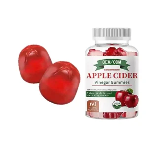 Low Sugar Red Fruity Apple Cider Vinegar Gummy Candy 2g-4g Bottle Adult Health Care Products