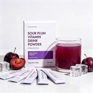 Low Sugar Sour Plum Flavor Vitamin Powder Free Artificial Pigment Custom Packaging Healthy Instant Drink Powder