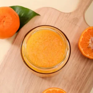 Mandarin Orange Sacs for Boba Tea Beverages Fruit Pulp Granules Sterilized Halal Certified Tinned Packaging