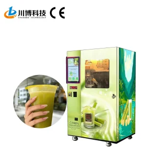 Manufacture Fully Automatic Sugarcane Juice Vending Machine 100% Fresh Squeezed OEM ODM Integrated Pressing