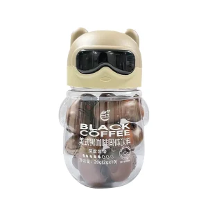 Manufacturer OEM Support 2 g * 10 Pills Cute Beans Instant Coffee Black Coffee Powder