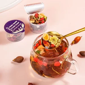 Manufacturer Small Jar Fat Sea Orange Red Gardenia Herbal Extract Health Tea Flower Fruit Tea 100% Natural Independent