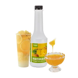Manufacturers Pineapple Fruit Jam Juice Slush Syrup Drinks Concentrate for Frappe Smoothie Fruit Juice Tea Ingredients