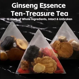 Men’s Herbal Tea Five Treasures Tea 10g X 20 Tea Bags Ginseng Maca Kidney Cleanse Detox Vitality for Men Daily Energy Wellness