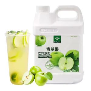 Milk Tea Special Raw Materials Concentrated Green Apple Juice in Bottle Low MOQ