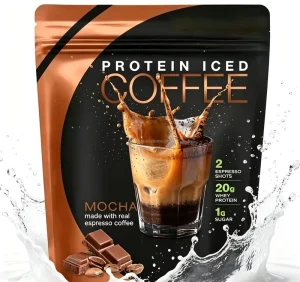 Mocha Flavor Protein Coffee Customized Packages No Added Sugar With Probiotics and Prebiotics