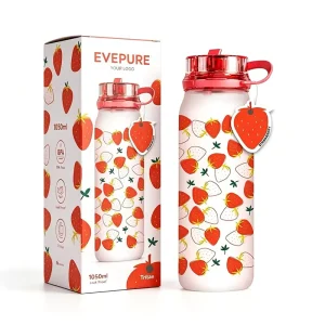 Modern Plastic Water Bottle Wide Mouth Easy Clean 1050ml Leak Proof BPA Free Tritan Straw Customized Color for Gym Travel