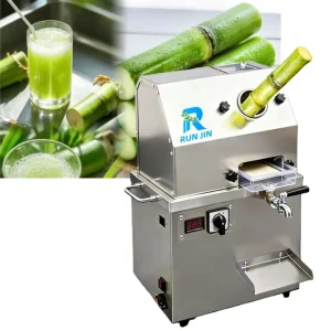 Motorized Stainless Steel Sugar Cane Juicer Press High Efficiency for Commercial Use