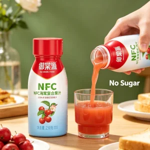 NFC Apple Passion Fruit Juice 100% Pure Not From Concentrate Sugar Free Beverage Digestion Aid Factory