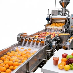 NFC Fresh Fruit Juice Production Line Juice Extractor Mixer No Concentration Additives Food Stainless Steel High Efficiency