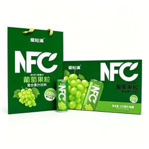 NFC Grape Pulp Juice 320ml Canned Drinks High Concentration Fresh Squeezed Green Grape Juice With Fruit Pulp Bulk Purchase
