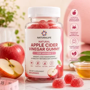 Natural Apple Cider Vinegar Gummy for Women Weight Loss Management and Healthy Metabolism Supplement