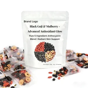 Natural Black Goji Berry Mulberry Tea Premium Anti Aging Beauty Antioxidant Support 300g 10g*30 Bag Herbal Infusion