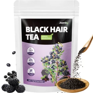 Natural Black Sesame Mulberry Tea for Hair Growth Premium Grade Herbal Blend Cold Brew Ready Nourishes Dark Hair Reduces Gray