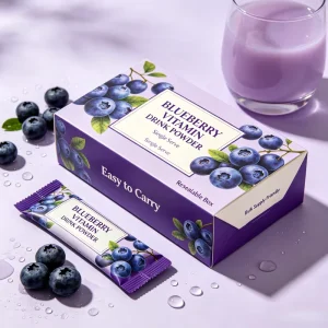 Natural Blueberry Fruit Vitamin Juice Powder Antioxidant Beverage Powder for Supermarket & Cafe
