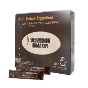 Natural Body Slimming Black Coffee Powder Fat Burning and Metabolism Boosting Solid Drink for Slimming