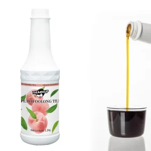 Natural Fruit Powder Concentrated Peach Oolong Tea Healthy Bubble Drink Ingredients Bottle Packaging Smoothie Mix for Boba Tea