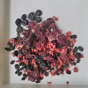 Natural Mixed Dried Fruit Herbal Tea Rosell with Black Grape Blueberry & Strawberry Granules No Additives