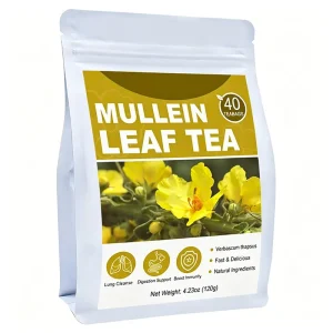 Natural Mullein Leaf Herbal Tea Caffeine Free Non Woven Pyramid Bags Gentle & Soothing Everyday Wellness OEM