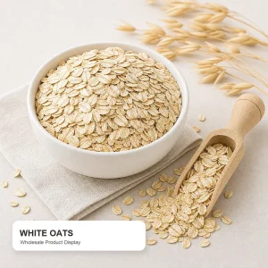 Natural Rolled Oat Flakes High Fiber Gluten Free Breakfast Cereal for Milk Mix Bulk From China