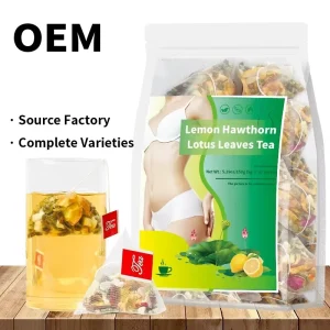 Natural Slimming Herbal Tea Lemon Hawthorn Lotus Leaf Blend Tea for Weight Loss & Wellness