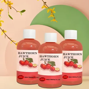 Natural Sugar Free Hawthorn Concentrate Juice Flavored Liquid Extract in Bottle Packaging for Beverages