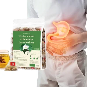 Natural Winter Melon Lemon Lotus Leaf Herbal Tea Bags to Aid Digestion & Support Wellness Caffeine Free Refreshing