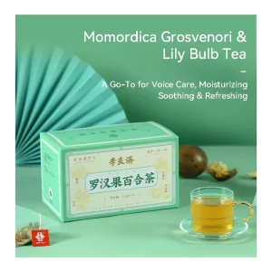 Naturally Sweet & Edible Herbal Tea Monk Fruit & Lily Blend No Added Sugar Health & Detox Tea Bags