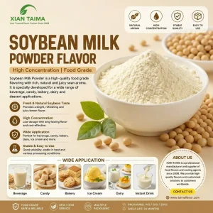 Nature identical Rich Soybean Milk Powder Flavor Premium Creamy Soy Milk Flavor for Drinks Bakery Desserts