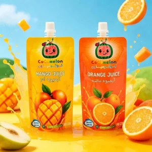 New Design Custom Food Grade Liquid Plastic Bags Reusable Mango Orange Juice Spout Pouch Bags