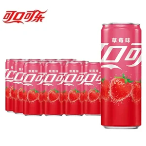 New Flavor Coca Cola Soft Drink Strawberry Peach Flavor Mini Modern Can Carbonated Drink Soda 200ml