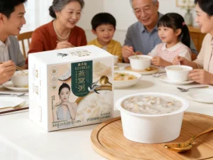 Nutritious Instant Bird’s Nest Congee Sweet Breakfast Porridge for Adults Box Packaging