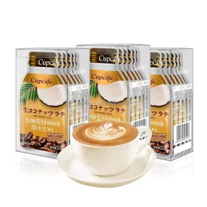 OEM 3 in 1 Freeze Dried Instant Coffee Powder Raw Coconut Latte Low Fat Instant Coffee Packets
