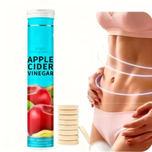 OEM Adult Apple Cider Vinegar Effervescent Tablets Organic ACV Immune Digestive Health Support 20 Tablets Tube