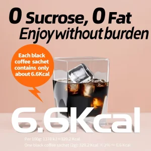 OEM Americano Black Coffee Solid Drink Pure Instant Black Coffee Powder Zero Sugar Added for Workout Energy Boost