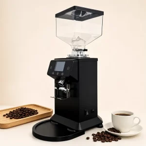 OEM Commercial Coffee Grinder Electric 80mm Flat Burr Coffee Bean Grinder Customizable Espresso Grinder with Fan
