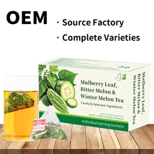 OEM Custom Bitter Melon Tea Mulberry Leaf & Bitter Gourd Infused Winter Melon Flavor Tea Support Blood Pressure Health Tea