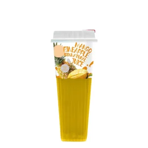 OEM Custom Label Mango Pineapple Fruit Juice Drink 400ml Cup 100% Natural Fresh Juice