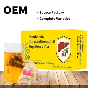 OEM Custom Natural Herbal Liver Detox Flavor Tea Dandelion Chrysanthemum Goji Berry Tea Kidney and Liver Processed Healthy Tea
