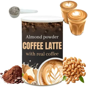OEM Healthy Instant Latte Coffee Powder Provide Energy Vegan Collagen Protein Support Immune System Almond Powder Coffee