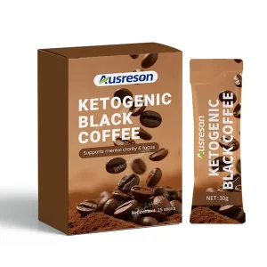 OEM Instant Keto Coffee Powder Slimming Supplement Apple Cider Vinegar Ketogenic BHB Salts Black Coffee Powder