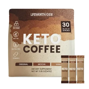 OEM Keto Instant Coffee Powder Improves Brain Function & Gut Health Supports