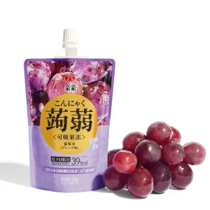 OEM Konjac Jelly Drink Grape Flavor 130g Fat Free No Preservative Dietary Low Calories Jelly