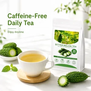 OEM Natural Bitter Melon Tea Bags Herbal Leaf Tea Caffeine Free No Additives 30 Bags Daily Wellness Drink