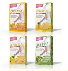 OEM Natural Healthy Slim Fit Juicy Detox Tea Powder Lemon Kiwi Pineapple Orange Flavors