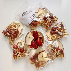 OEM Natural Vitamin C Fruit Tea Apple Hawthorn Berry Red Jujube Herbal Infusion for Detox Individually Wrapped 200g Total
