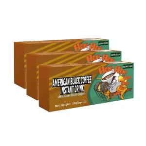 OEM ODM Convenient Instant Black Coffee Sugar Free Slimming Coffee Daily Beverage Burn Fat Help Digestion